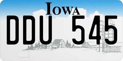IA license plate DDU545