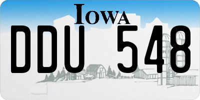 IA license plate DDU548