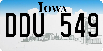 IA license plate DDU549