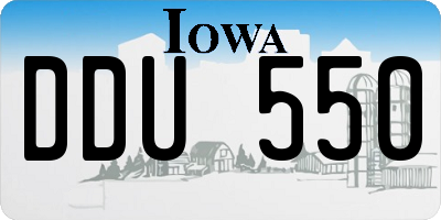 IA license plate DDU550