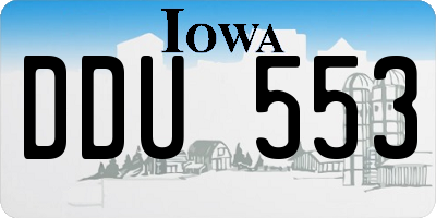 IA license plate DDU553