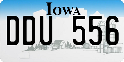 IA license plate DDU556