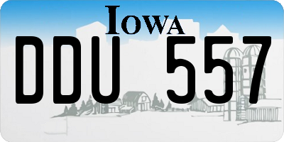 IA license plate DDU557