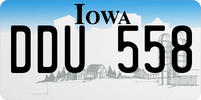 IA license plate DDU558