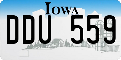 IA license plate DDU559