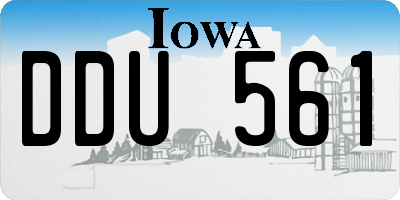 IA license plate DDU561