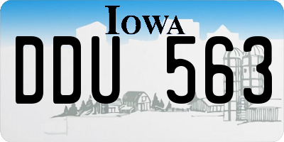 IA license plate DDU563