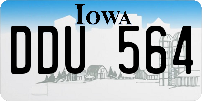 IA license plate DDU564