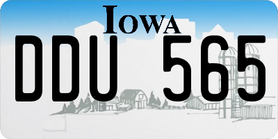 IA license plate DDU565
