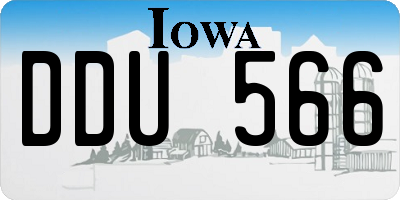 IA license plate DDU566
