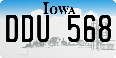 IA license plate DDU568