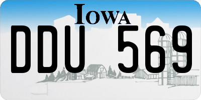 IA license plate DDU569