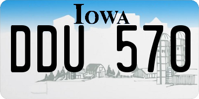 IA license plate DDU570