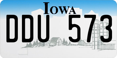 IA license plate DDU573