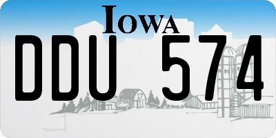 IA license plate DDU574