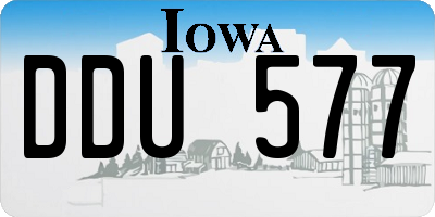 IA license plate DDU577
