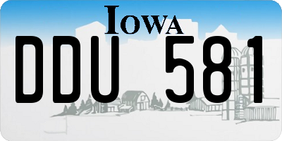 IA license plate DDU581