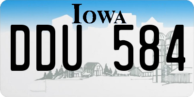 IA license plate DDU584