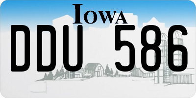 IA license plate DDU586