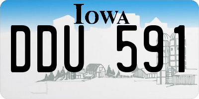 IA license plate DDU591