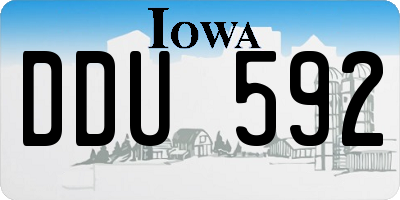 IA license plate DDU592
