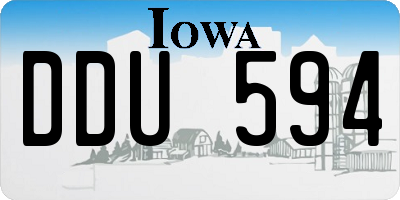 IA license plate DDU594