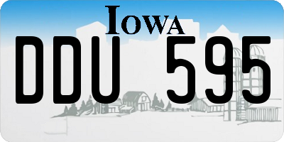 IA license plate DDU595