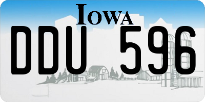 IA license plate DDU596