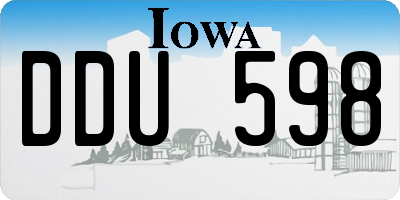 IA license plate DDU598