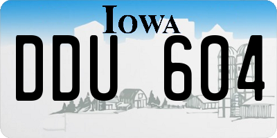 IA license plate DDU604