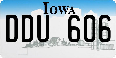 IA license plate DDU606