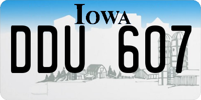 IA license plate DDU607