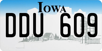 IA license plate DDU609