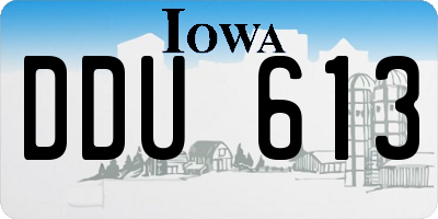 IA license plate DDU613