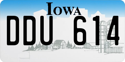 IA license plate DDU614