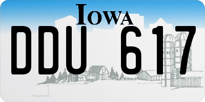 IA license plate DDU617