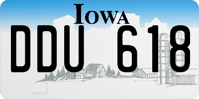 IA license plate DDU618