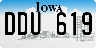 IA license plate DDU619