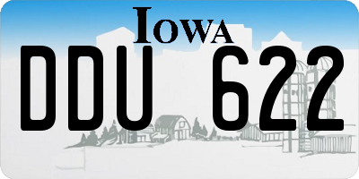 IA license plate DDU622