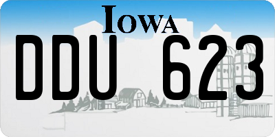 IA license plate DDU623