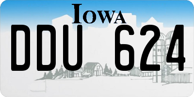 IA license plate DDU624