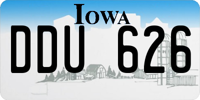 IA license plate DDU626