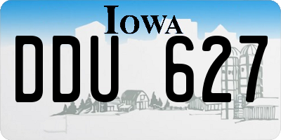 IA license plate DDU627