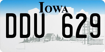 IA license plate DDU629
