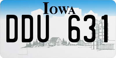 IA license plate DDU631