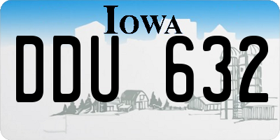 IA license plate DDU632