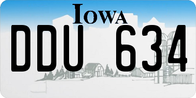 IA license plate DDU634