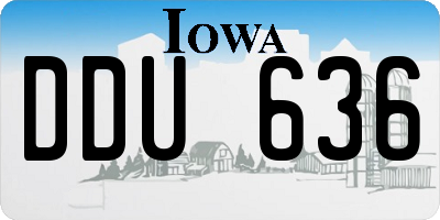 IA license plate DDU636