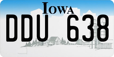 IA license plate DDU638