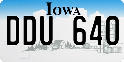 IA license plate DDU640